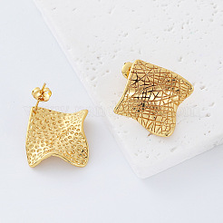 Boucles d'oreilles à clous en acier inoxydable 304 texturé pour femmes&nbsp;AM8265