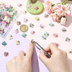 100шт 10 цвета прозрачные кабошоны из смолы&nbsp;FIND-CJ0004-67