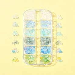 420 шт. 6-х цветные матовые прозрачные акриловые бусины OACR-FS0002-17A