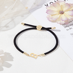 1 braccialetti scorrevoli in cordino di nylon regolabile per donna&nbsp;BJEW-LP0001-32B-01