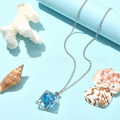 Устойчивый к потускнению плетеный мешочек из нержавеющей стали 304 в технике макраме&nbsp;NJEW-TA00079-01