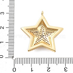 Настоящие 18к позолоченные латунные подвески с микропаве и кубическим цирконием&nbsp;KK-L209-097G