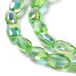 Прозрачные стеклянные бусины гальваническим пряди&nbsp;GLAA-Q099-F01-02