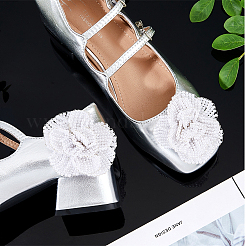 2 шт. железные и абс искусственные жемчужные пряжки для обуви&nbsp;DIY-FH0008-23