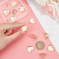 20 шт. фурнитура для сережек-гвоздиков в форме сердца из латуни&nbsp;KK-BBC0004-89