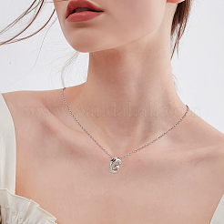 1 chaîne en laiton avec pendentifs en alliage de lettres&nbsp;NJEW-LP0001-41G-P