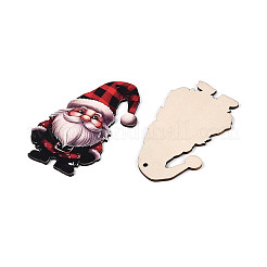 24 шт. Рождественские подвесные украшения из дерева с односторонним УФ-отпечатком WOOD-N020-19