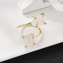 Кольца-манжеты из натурального розового кварца RJEW-B122-02G-04