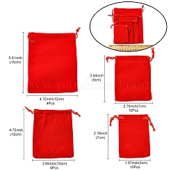 30шт прямоугольные бархатные мешочки TP-FS0001-02D