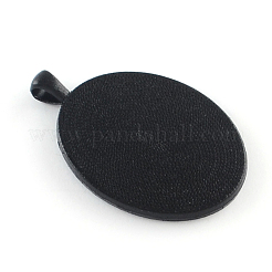 Aleación electroforesis bases cabochon ovalada grande colgante&nbsp;PALLOY-Q304-17-NR
