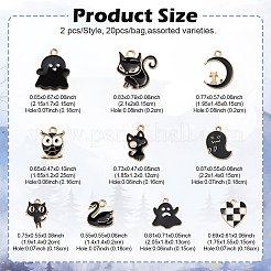 20шт 10 стиля подвески из сплава с эмалью&nbsp;ENAM-YW0004-20