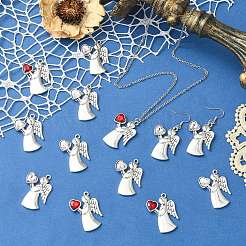 30 pendentif en alliage argent antique avec strass&nbsp;FIND-CJ0006-07