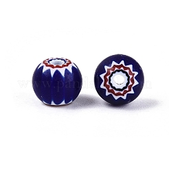 Millefiori rotonda Handmade vetro perline&nbsp;LA-N002-08A
