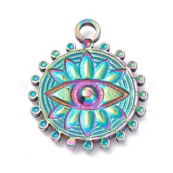 Ciondolo in acciaio inossidabile 304 con placcatura sotto vuoto in pvd e cabochon di strass&nbsp;STAS-P288-13M