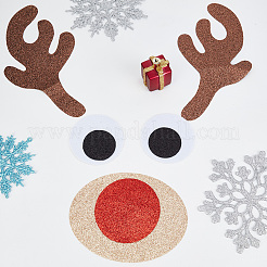 3 комплект рождественских наклеек на дверь из фетра с рисунком из мультфильмов DIY-DR0001-67