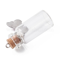 8 шт. подвески в виде стеклянной бутылки с бабочкой&nbsp;PALLOY-JF04567