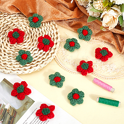 30 шт. 2-х цветные аксессуары для украшений из гребенного хлопка&nbsp;AJEW-CP0009-40