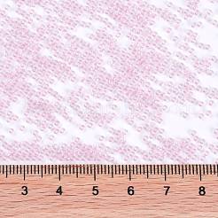 MIYUKIラウンドロカイユビーズ  日本製シードビーズ  15/0  （rr3508)透明な淡いローズの光沢  1.5mm  穴：0.7mm  約27777個/50g&nbsp;SEED-X0056-RR3508