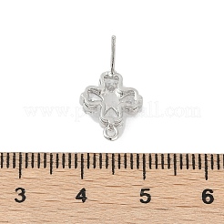 Латунные серьги-гвоздики из циркония&nbsp;KK-Z094-07P