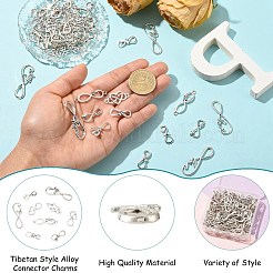 Fascini del connettore della lega di stile tibetano di 80pcs 8 stili&nbsp;FIND-CJ0006-04