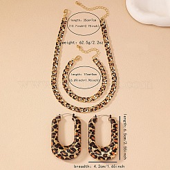 Модные браслеты-цепочки из сплава с леопардовым принтом FS-WG89FAF-01