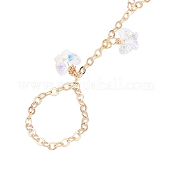 Гальваническое стекло бабочка подвески кольцо браслет для женщин BJEW-JB11770