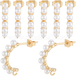 5 пара латунных гвоздиков для сережек с покрытием KK-BBC0020-92