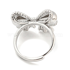 Регулируемые кольца из латунного микропаве из циркония RJEW-E091-02P