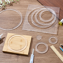 9 шт. прозрачные акриловые шаблоны DIY-BC0015-38B
