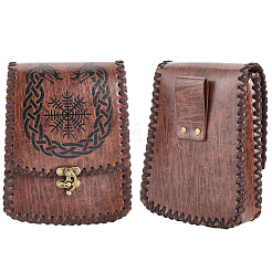 Gürteltaschen aus PU-Leder mit nordischer Prägung&nbsp;AJEW-WH20072-13