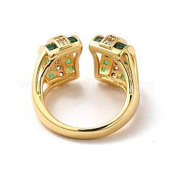 Открытое кольцо-манжета с аркой из кубического циркония&nbsp;RJEW-C041-02G-04