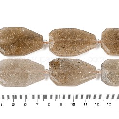 Нити бусин из натурального золотого клубничного кварца G-P548-B12-01