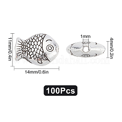 Сплавочные овальные бусины тибетского стиля  TIBEB-SC0001-18
