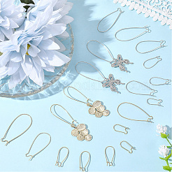 80 шт. 8 стиля латунных сережек-колец&nbsp;FIND-BBC0004-67