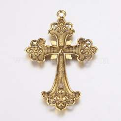 Сплав крест горный хрусталь большие кулоны&nbsp;ALRI-1475-AG-RS