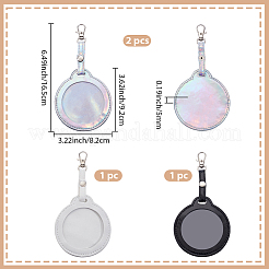 4 шт. 3-цветный держатель для бейджа из искусственной кожи&nbsp;HJEW-CL0001-02A