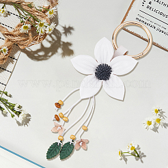 Брелок из кожи и сплава&nbsp;HJEW-WH20022-04A-01