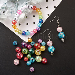 Прозрачных бусин акриловые треск CACR-TA0001-03