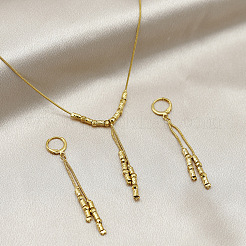 Комплекты из бамбукового сплава с подвесками и серьгами-кольцами&nbsp;FS-WGAD189-01