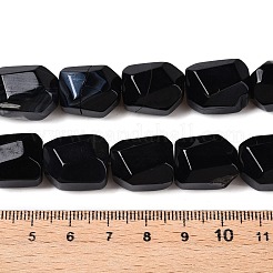 Бусины из натурального черного агата (окрашенные и нагретые) G-N342-148C