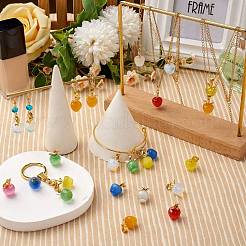 10 шт. яблоко драгоценный камень Шарм кулон кристалл кварц исцеление натуральный камень подвески опал пряжка для ювелирных изделий ожерелье серьги изготовление ремесел&nbsp;JX526H