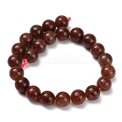 Fili di perle di quarzo rosso fragola naturali&nbsp;G-F833-R01-8mm-01