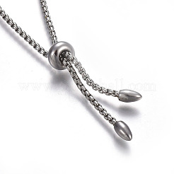 Регулируемые браслеты-слайдеры из нержавеющей стали 304&nbsp;LS-BJEW-O170-08P