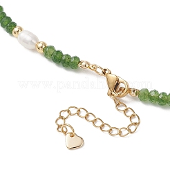 Комплекты браслетов и ожерелий из натурального окрашенного малайзийского нефрита и натурального культивированного пресноводного жемчуга&nbsp;SJEW-JS01373-02