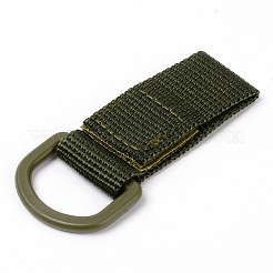 タクティカルモールDタイプナイロンキーホルダー  モールバッグウェビングアタッチメントストラップ用  オリーブ  83x25x6mm  穴：18x26mm  クラスプ：28x35.5x4mm&nbsp;TOOL-WH0132-49B