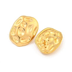 304ステンレススチール製イヤリング  女性用スタッドピアス  ナゲット  ゴールドカラー  19x17mm&nbsp;EJEW-L290-022G