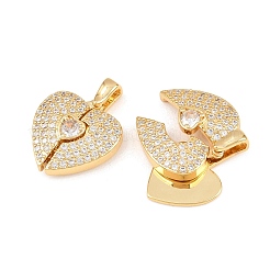 Латунные микропаве кубические цирконии открывающиеся подвески&nbsp;KK-Z140-30G-02