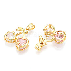 Латунные микро проложить кубического циркония подвески KK-N254-227G