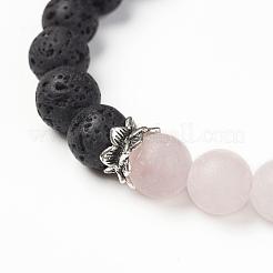 Природных драгоценных камней шарм браслеты BJEW-JB03252