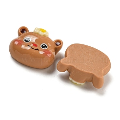 Cabochon in resina opaca a tema orso&nbsp;CRES-D040-01A